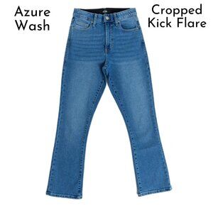 NEW Tags LuLaRoe NWT Cropped Kick Flare Denim Blue Medium Wash 28 Women Stretch